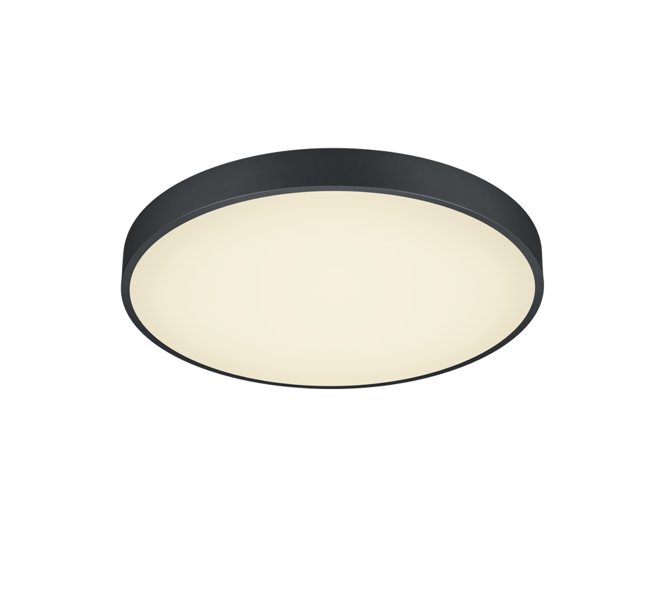 Waco LED ceiling lamp 49 cm matt black — 627415032