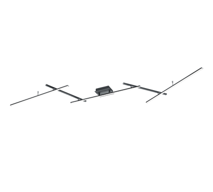 Arvin LED ceiling lamp matt black RGB — 628410532