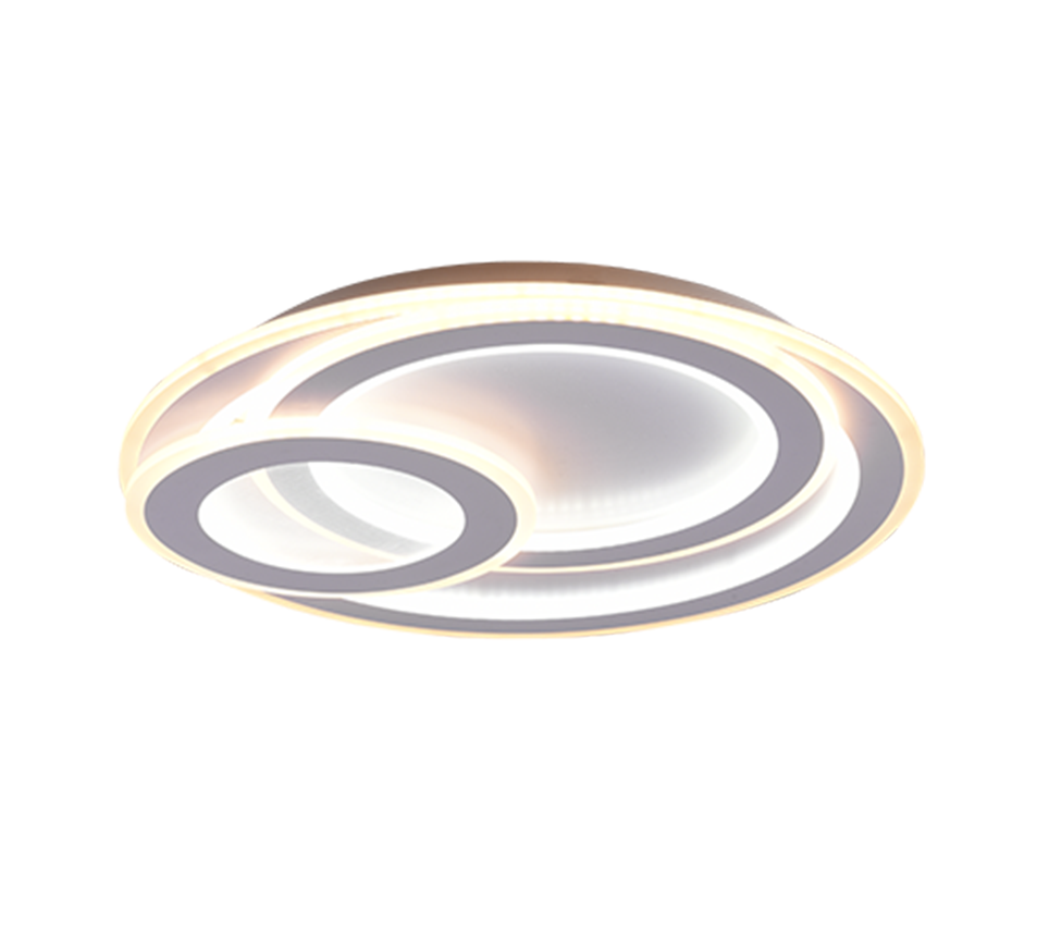 Mita LED ceiling lamp 51 cm round matt white — 629210331