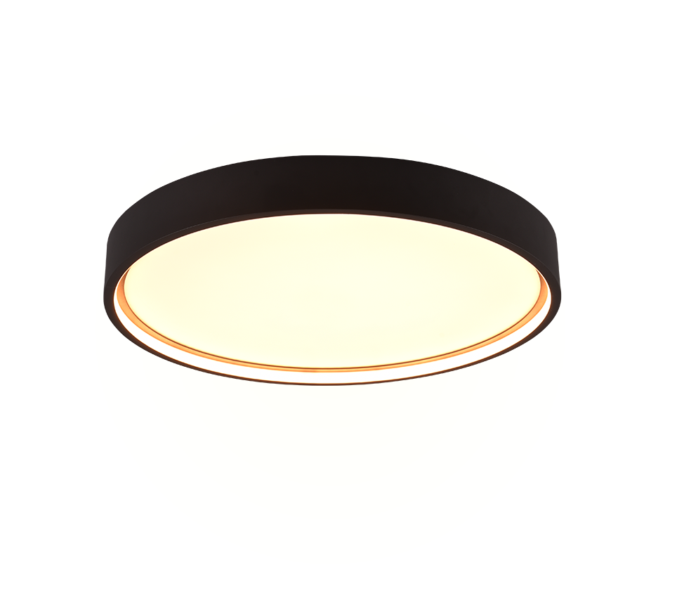 Doha LED ceiling lamp 45 cm matt black — 641310232