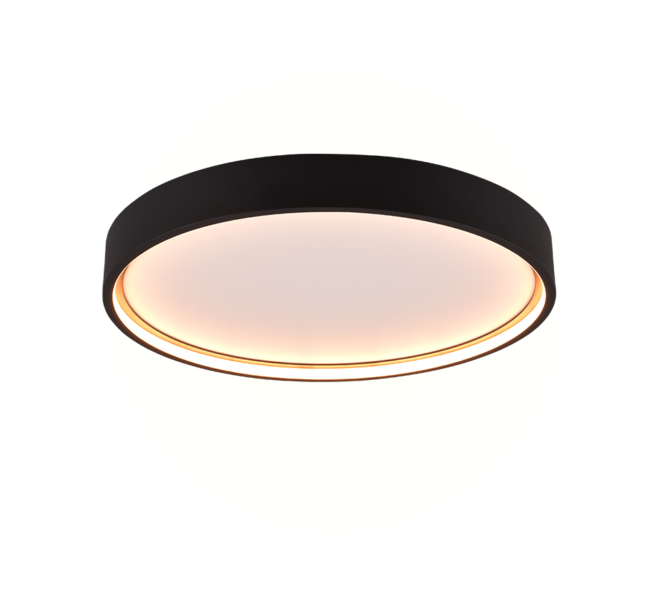 Doha LED ceiling lamp 45 cm matt black — 641310232