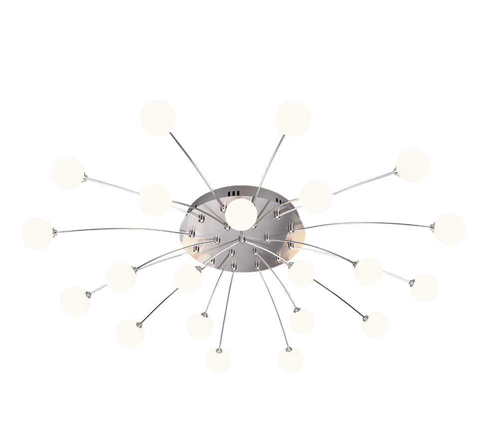 Bullet LED ceiling lamp brushed steel — 641412107