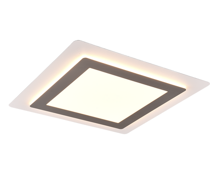 Morgan LED ceiling lamp 45x45 cm white/brushed steel — 641510207