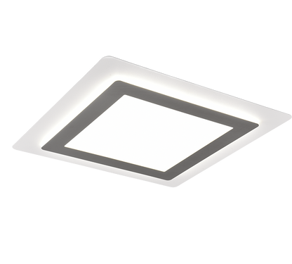 Morgan LED ceiling lamp 45x45 cm white/brushed steel — 641510207