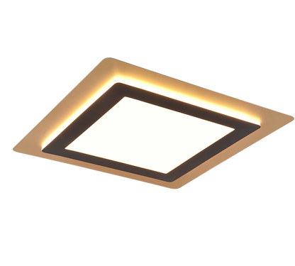 Morgan LED ceiling lamp 45x45 cm matt black/gold — 641510280