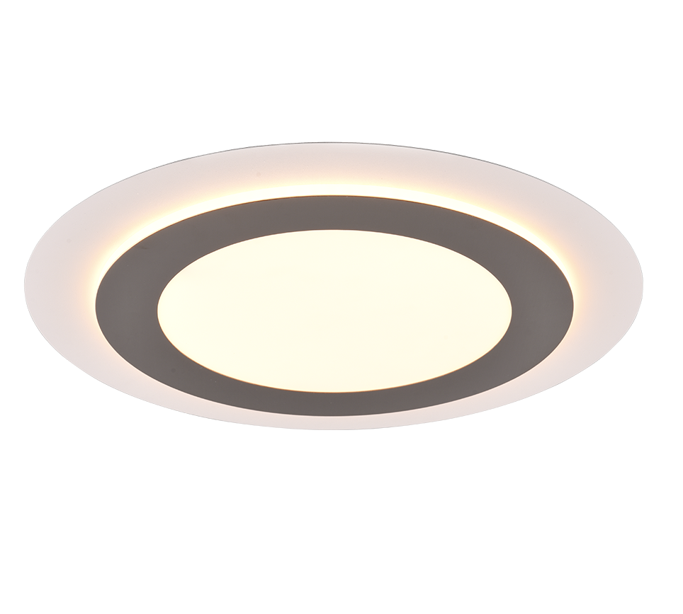Morgan LED ceiling lamp 45 cm white/brushed steel — 641519207