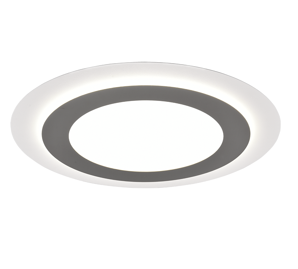 Morgan LED ceiling lamp 45 cm white/brushed steel — 641519207