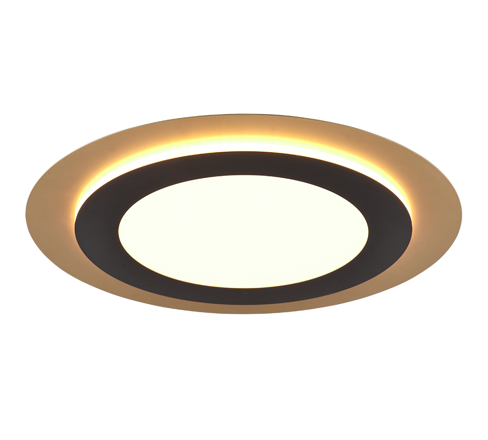 Morgan LED ceiling lamp 45 cm matt black/gold — 641519280