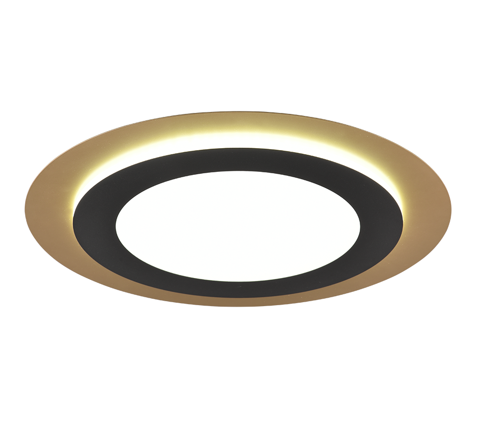 Morgan LED ceiling lamp 45 cm matt black/gold — 641519280