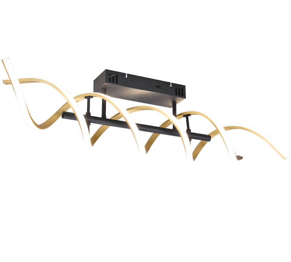 Sequence LED ceiling lamp matt brass/matt black — 641810208