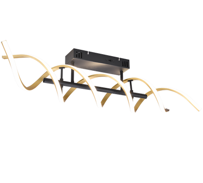 Sequence LED ceiling lamp matt brass/matt black — 641810208