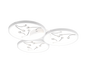Groovy LED ceiling lamp 3-pc matt white/chrome — 642110331