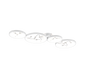 Groovy LED ceiling lamp 4-pc matt white/chrome — 642110431