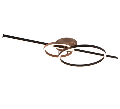 Montilla LED ceiling lamp black/coffee brown — 643010302