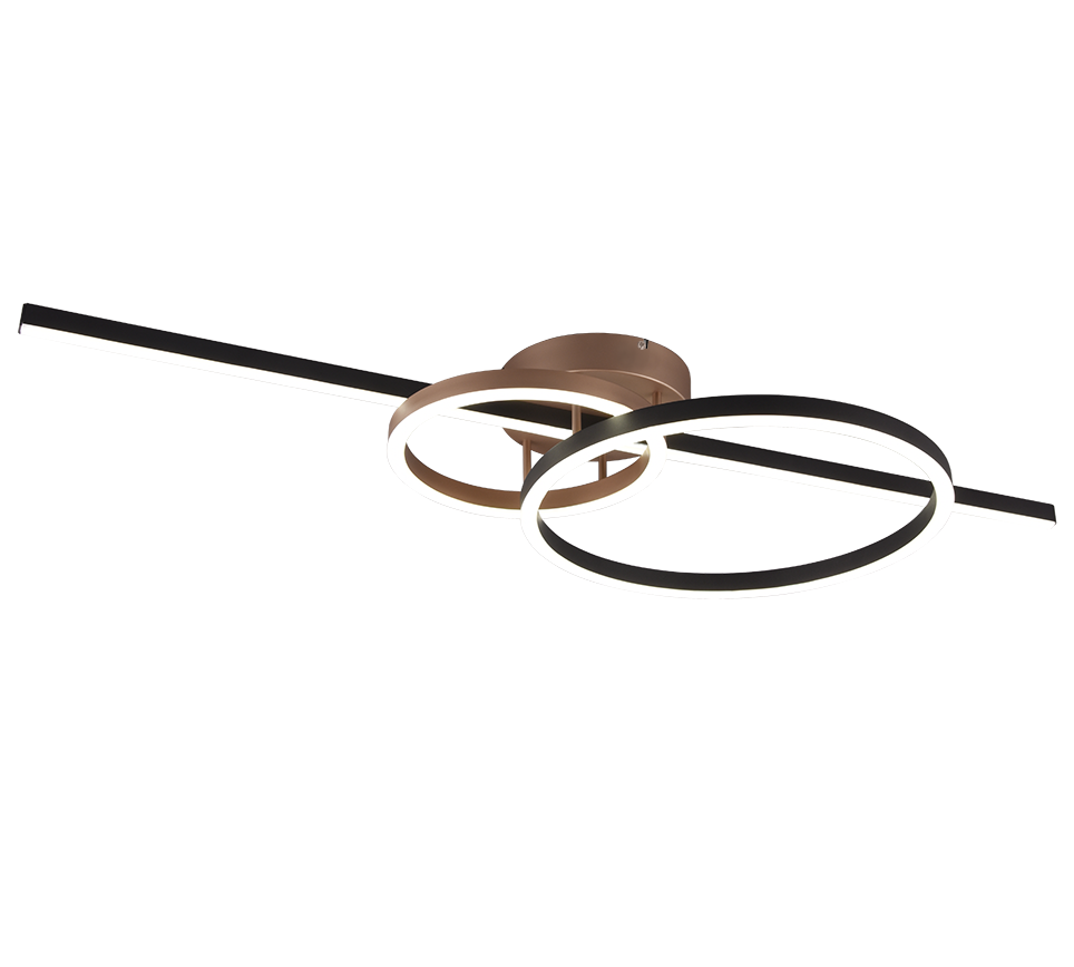 Montilla LED ceiling lamp black/coffee brown — 643010302