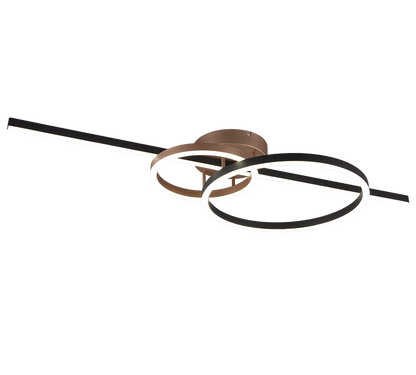 Montilla LED ceiling lamp black/coffee brown — 643010302