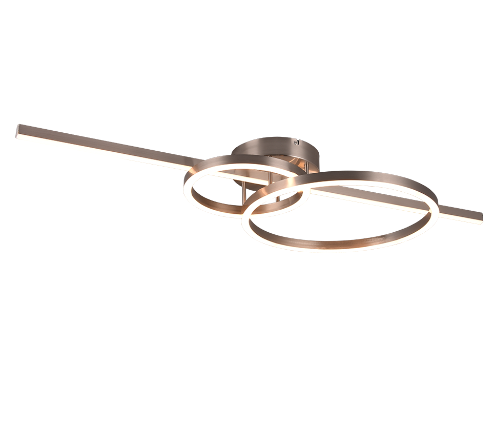 Montilla LED ceiling lamp brushed steel — 643010307