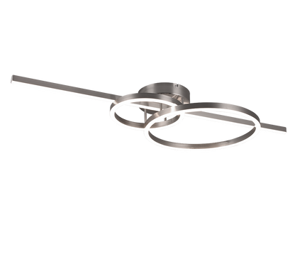 Montilla LED ceiling lamp brushed steel — 643010307
