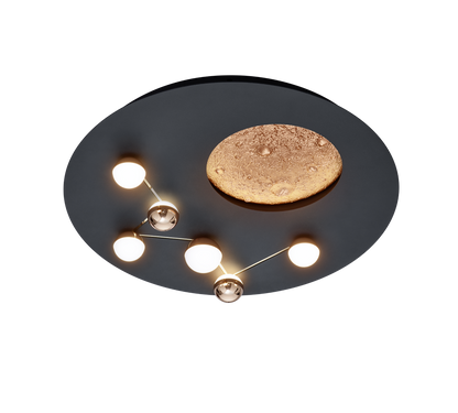 Zodiac LED ceiling lamp matt black — 644810132