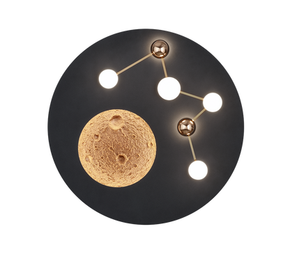 Zodiac LED ceiling lamp matt black — 644810132