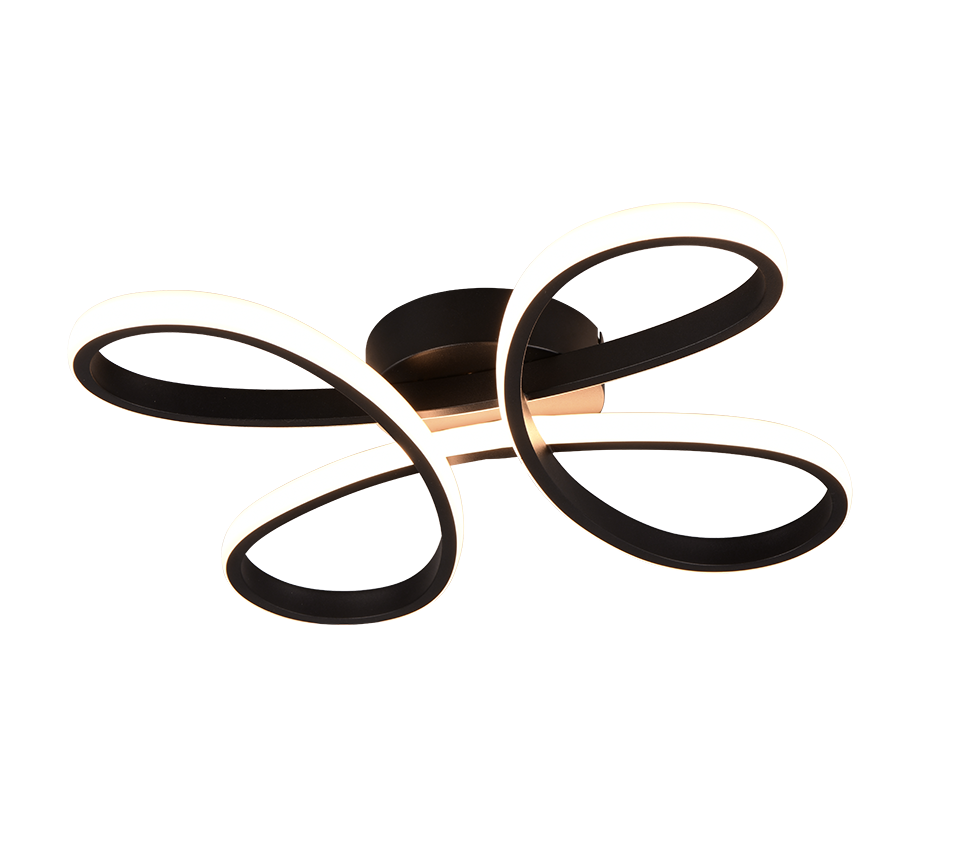 Fly LED ceiling lamp 40 cm matt black — 645610132