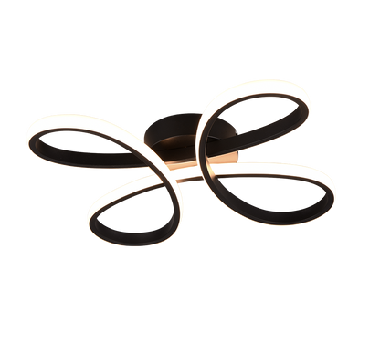 Fly LED ceiling lamp 40 cm matt black — 645610132