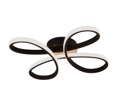 Fly LED ceiling lamp 40 cm matt black — 645610132