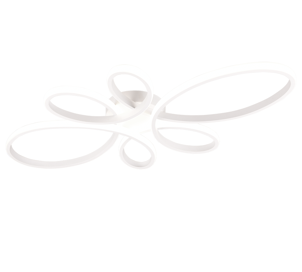Fly LED ceiling lamp 83 cm matt white 4000K — 645619131