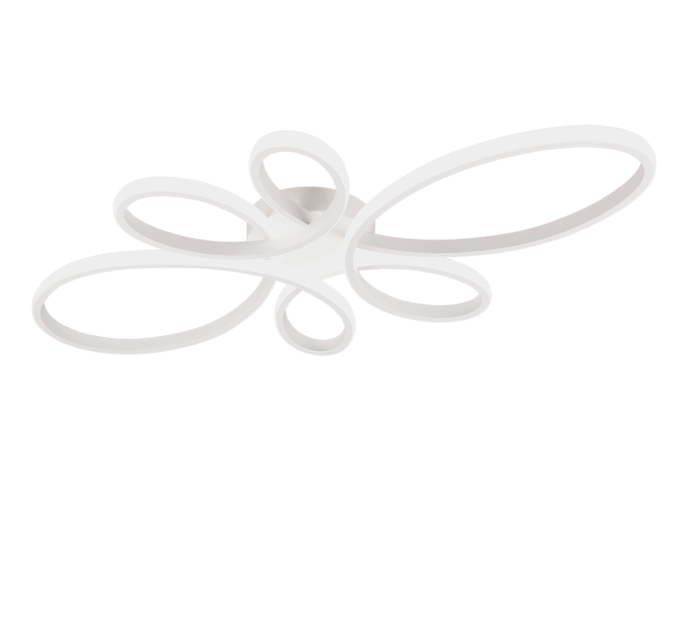 Fly LED ceiling lamp 83 cm matt white 4000K — 645619131