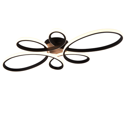 Fly LED ceiling lamp 83 cm matt black — 645619132