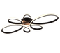 Fly LED ceiling lamp 83 cm matt black — 645619132