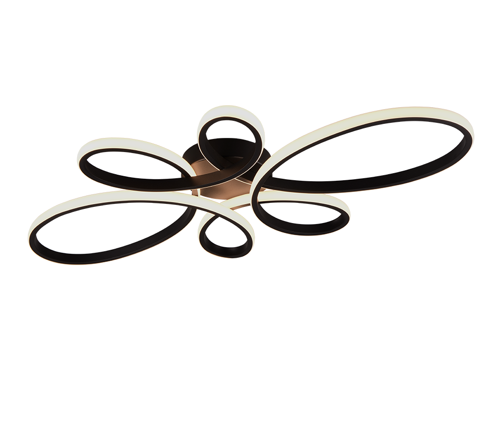 Fly LED ceiling lamp 83 cm matt black — 645619132