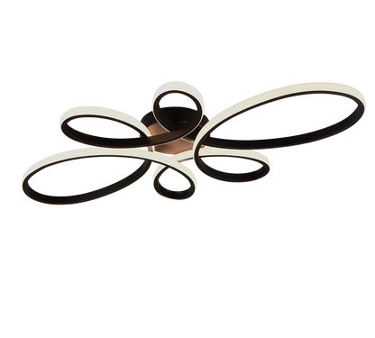 Fly LED ceiling lamp 83 cm matt black — 645619132