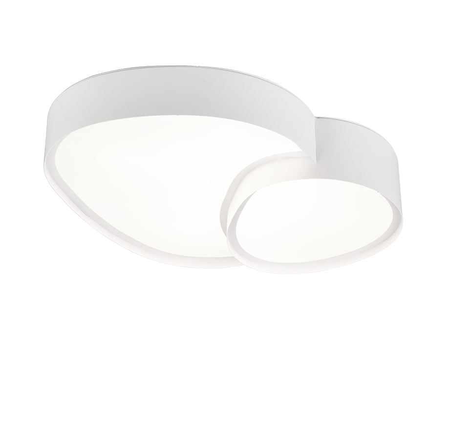 Rise LED ceiling lamp 43 cm matt white — 647510231