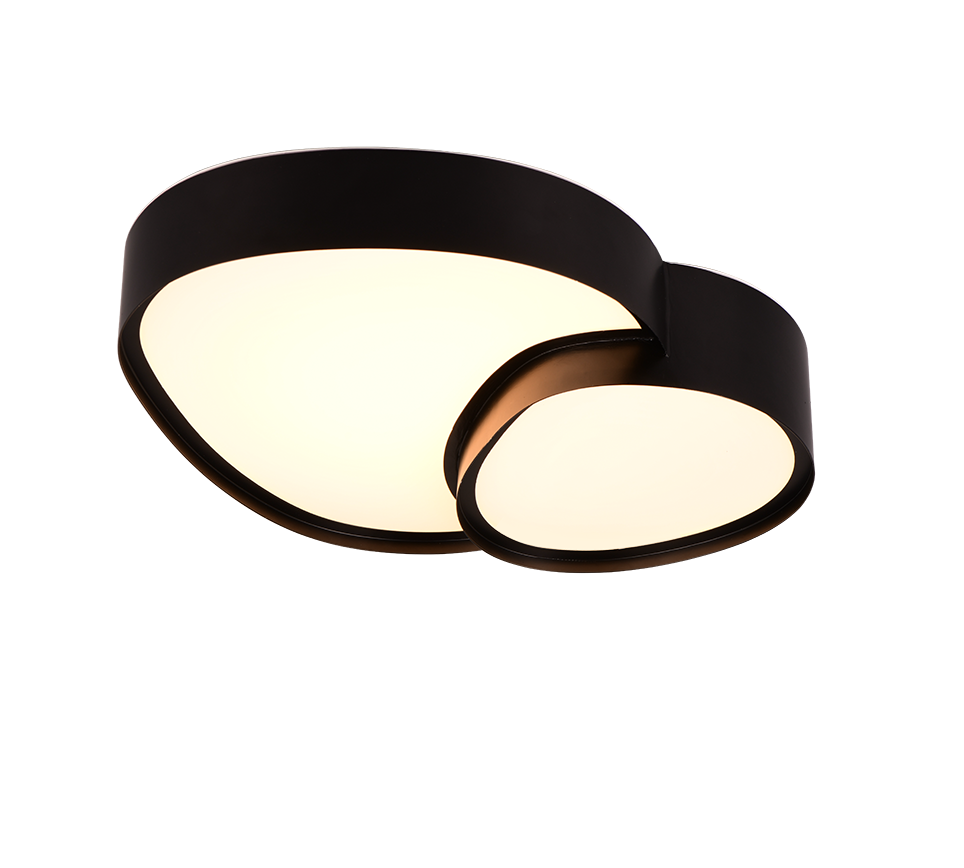 Rise LED ceiling lamp 43 cm matt black — 647510232