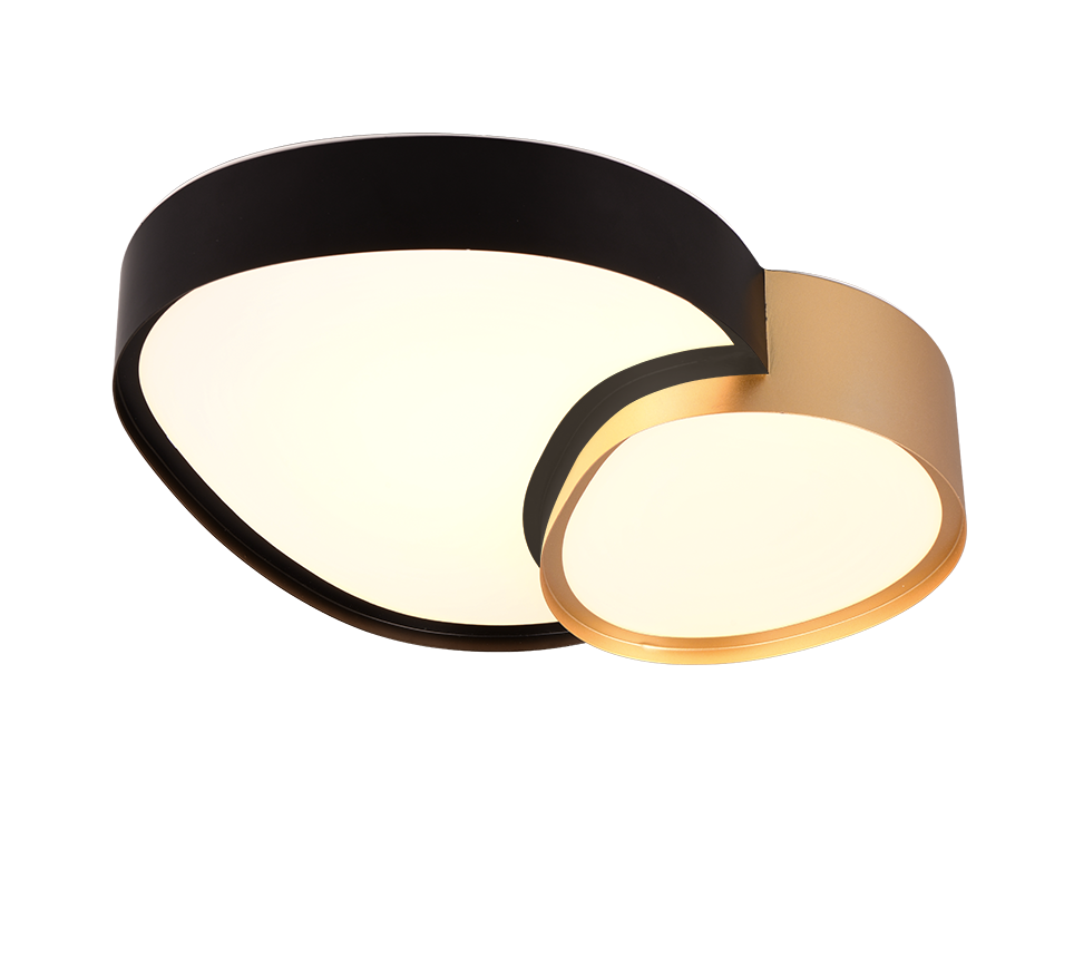 Rise LED ceiling lamp 43 cm black-gold — 647510280