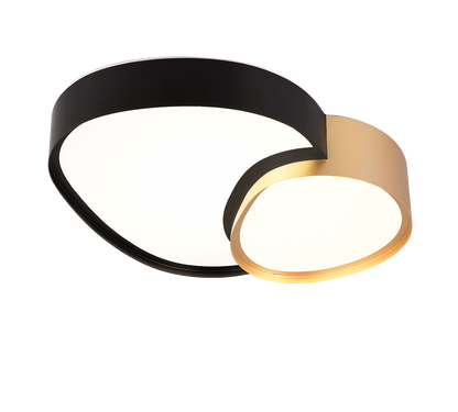 Rise LED ceiling lamp 43 cm black-gold — 647510280