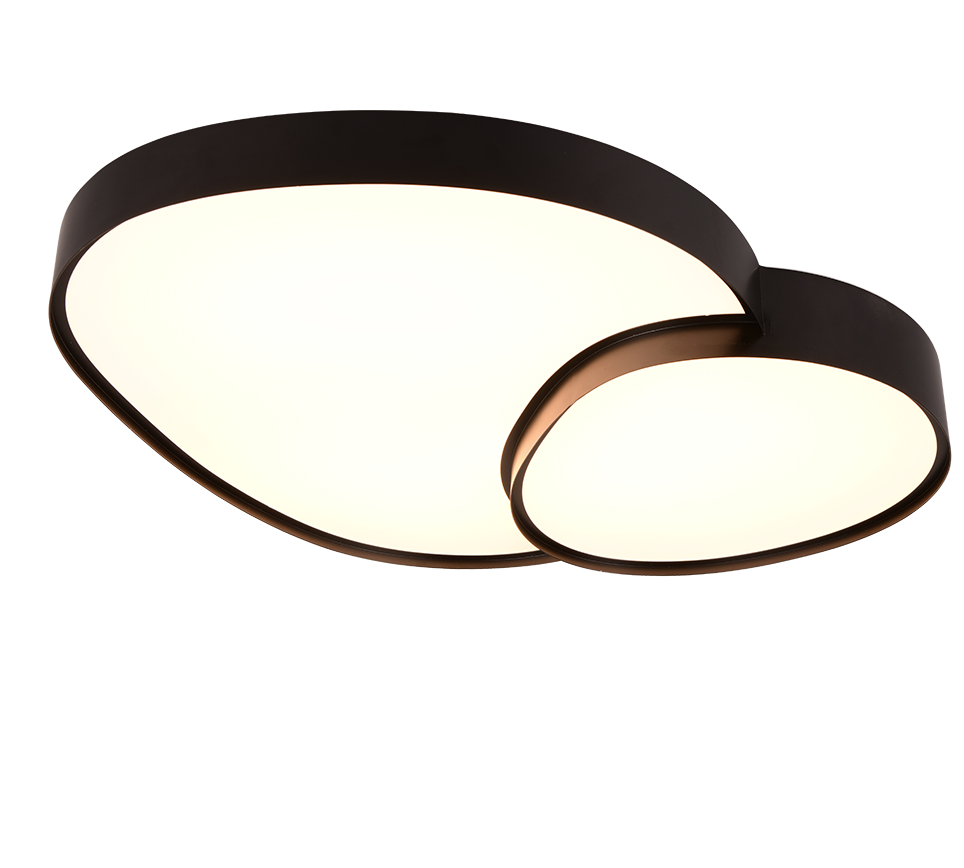 Rise LED ceiling lamp 77 cm matt black — 647519232