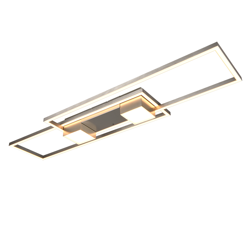 Albany LED ceiling lamp brushed steel — 647710407