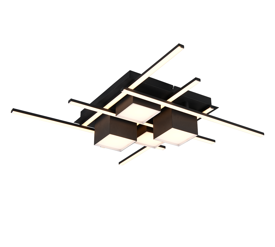 Roger LED ceiling lamp matt black — 647810432