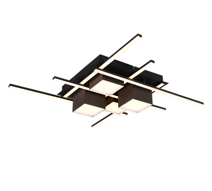Roger LED ceiling lamp matt black — 647810432