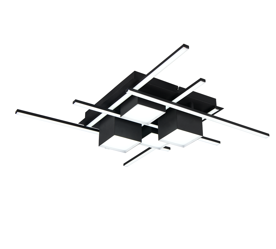 Roger LED ceiling lamp matt black — 647810432