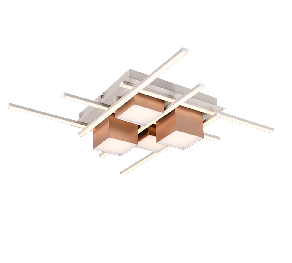 Roger LED ceiling lamp coffee brown — 647810465