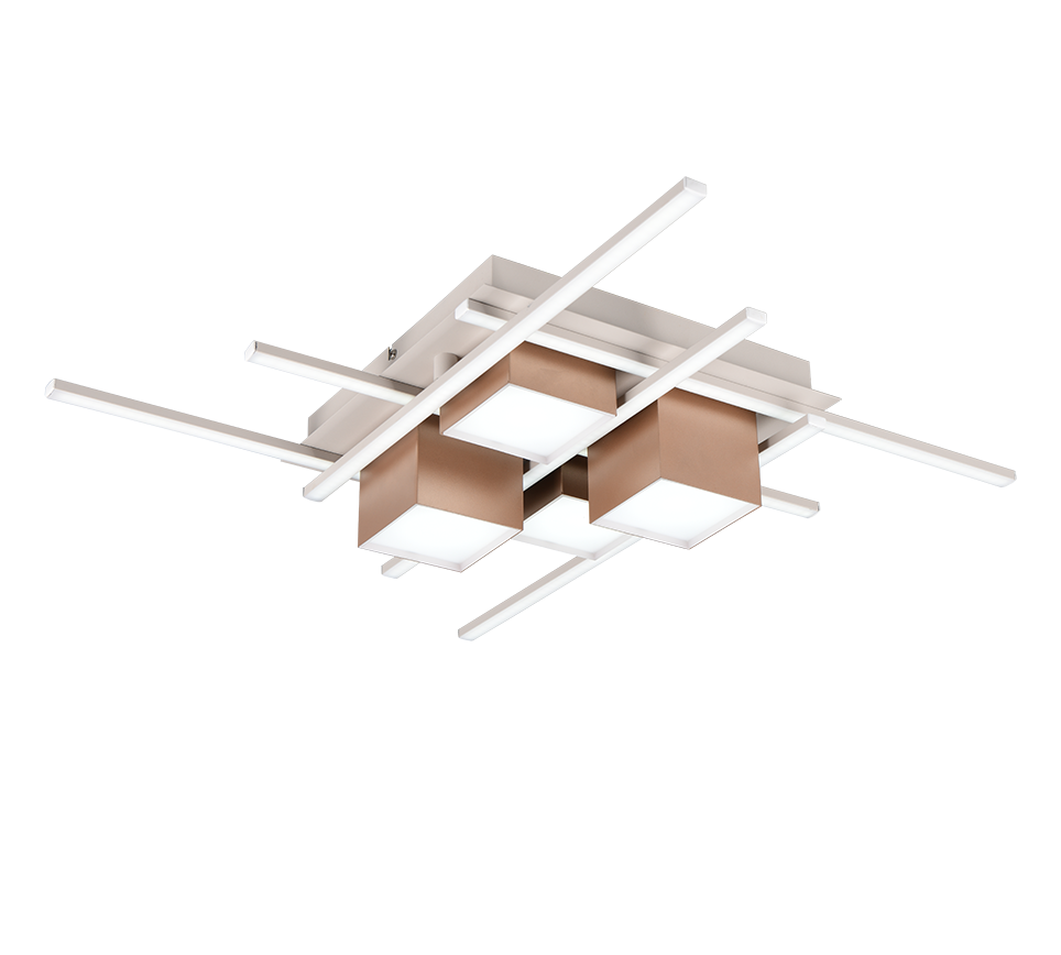 Roger LED ceiling lamp coffee brown — 647810465