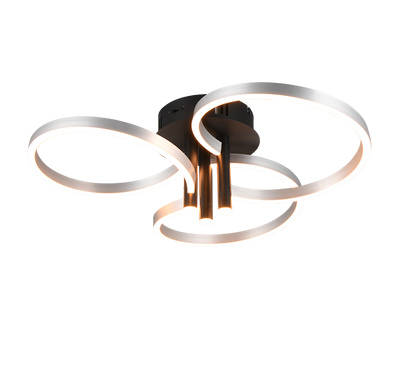 Caruso LED ceiling lamp matt black/aluminium — 648110605