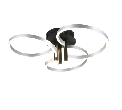 Caruso LED ceiling lamp matt black/aluminium — 648110605