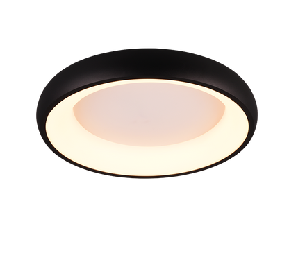 Cardona LED ceiling lamp 47 cm matt black — 649614532