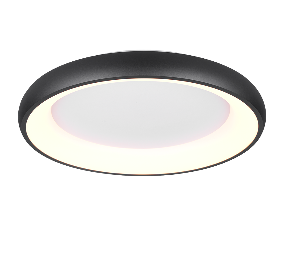 Cardona LED ceiling lamp 62 cm matt black — 649616032
