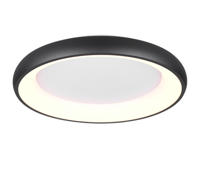 Cardona LED ceiling lamp 62 cm matt black — 649616032