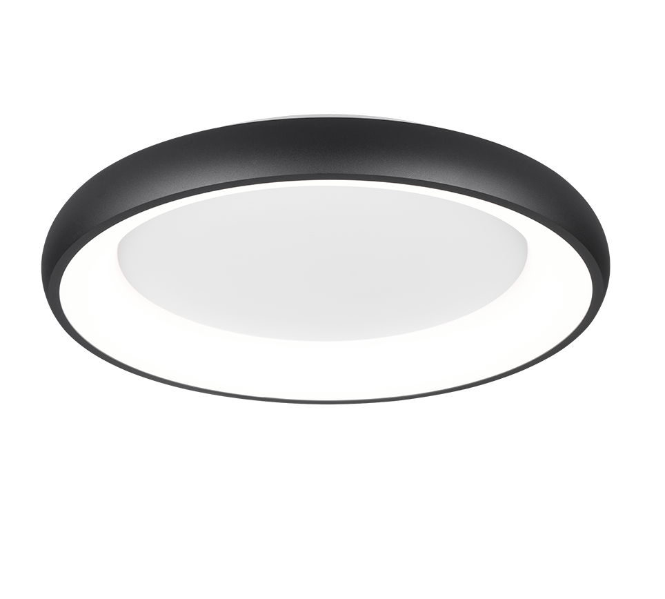 Cardona LED ceiling lamp 62 cm matt black — 649616032